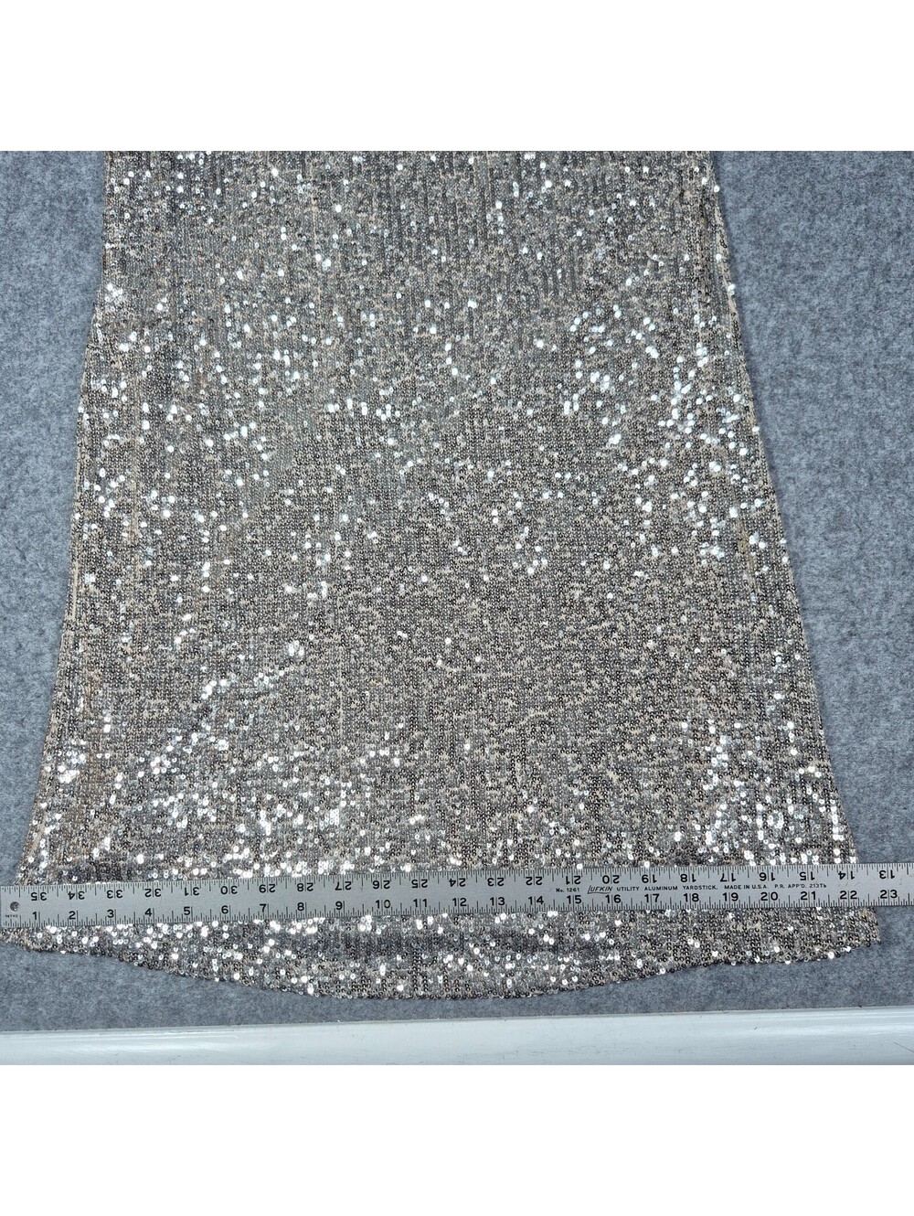 Cable & Gauge Champain Sequin Cocktail Holiday Dress Midi Sz M Sophiscated - Picture 11 of 16